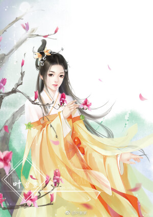 手绘古风黄衣女子
画师：叶紫紫
