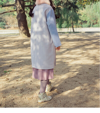 北冥有渔 2017冬新款森系复古毛呢外套女加厚学生毛领呢大衣