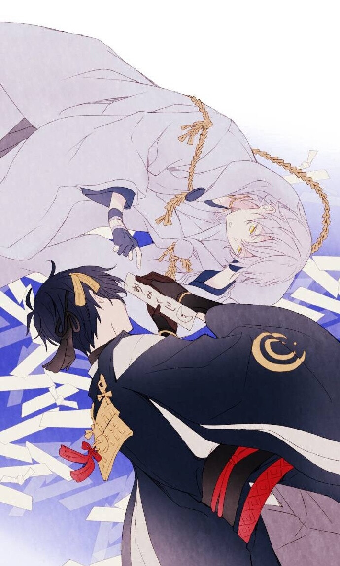 #刀剑乱舞#啊啊啊啊啊なべ太太的三日鹤也太可爱了！萌吐血(//∇//)(//∇//)twi: perigoty#漫画# ​​​​