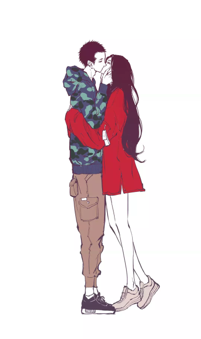 自截 壁纸 情侣 侵删 漫画：蝉女