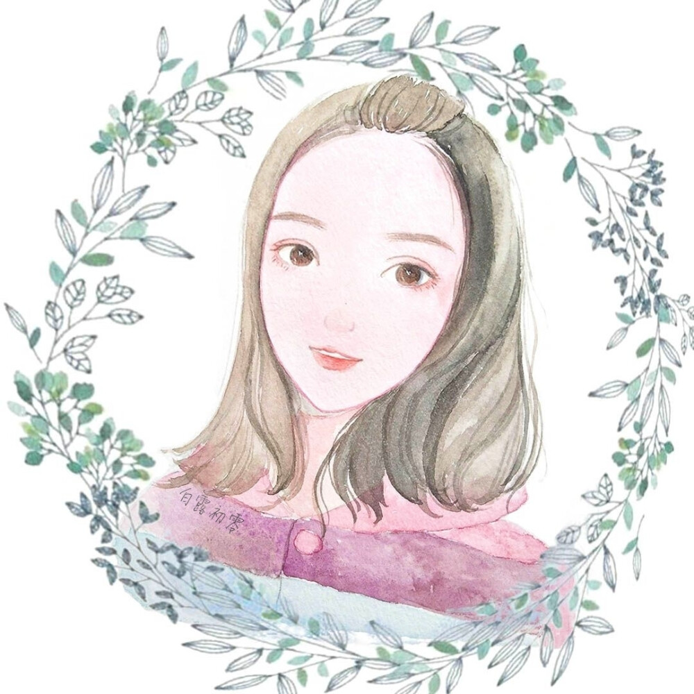 水彩头像 水彩人物 插画