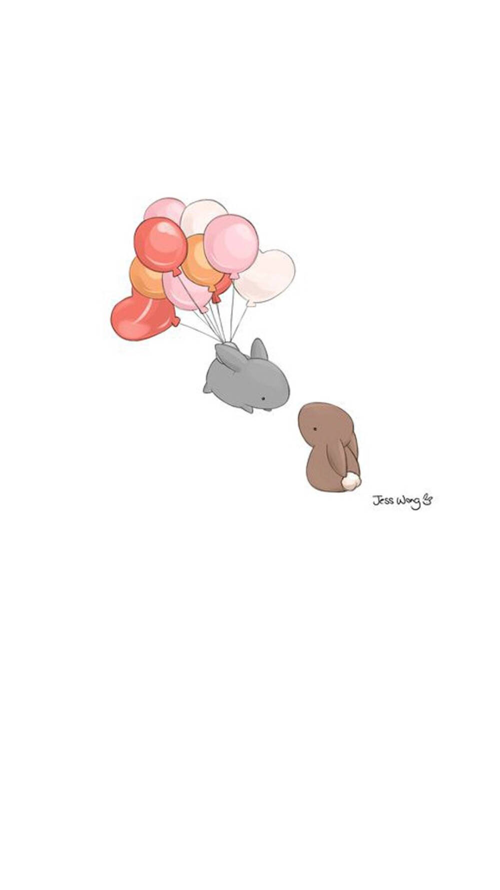 卡通壁纸两只小兔子