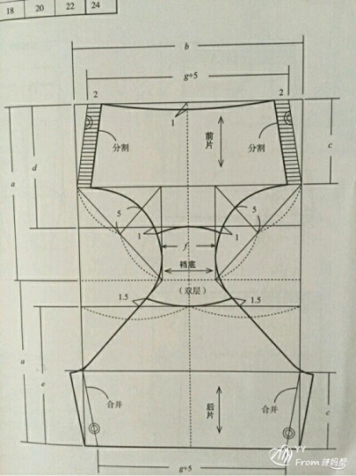 裤衩纸型