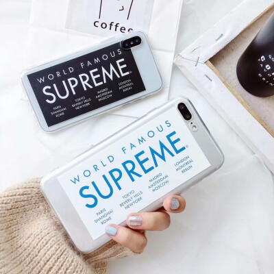 透明supreme手机壳