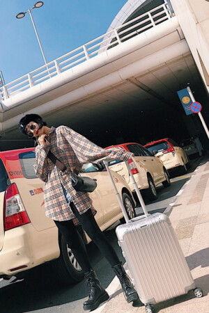 衬衫，春季新款上衣韩版气质格子oversize时尚长袖衬衫女。裤子，紧身裤铅笔裤韩版显瘦小脚裤子