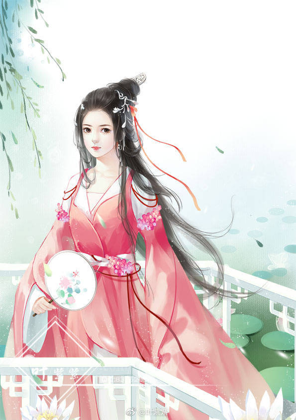 手绘古风粉衣女子
画师：叶紫紫