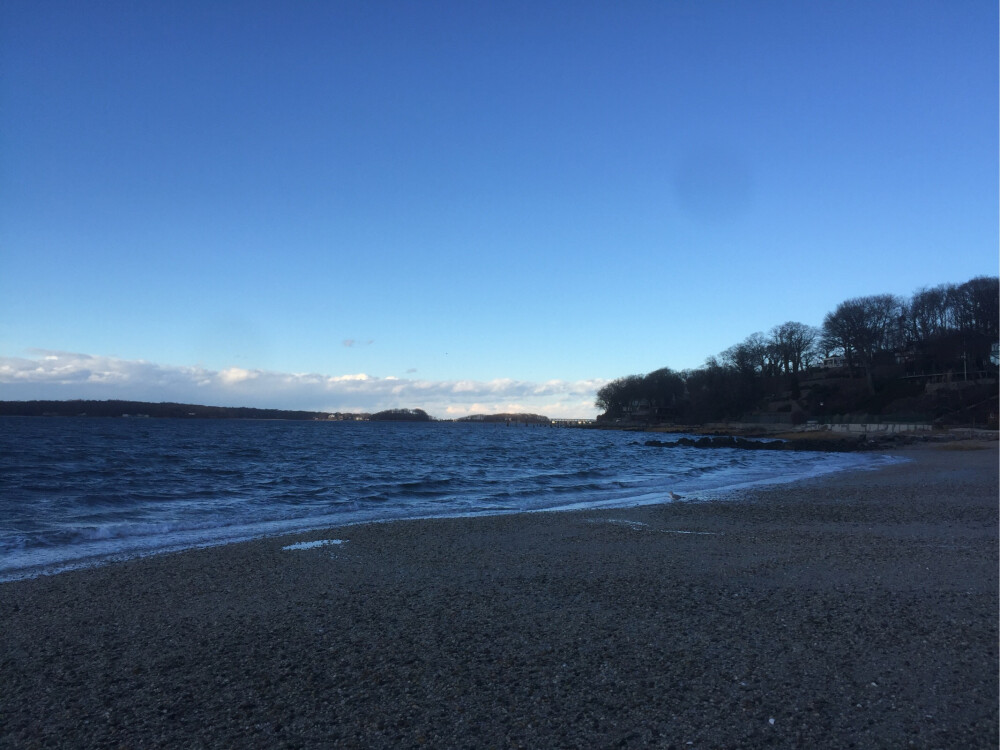 美国长岛 海边的冬天