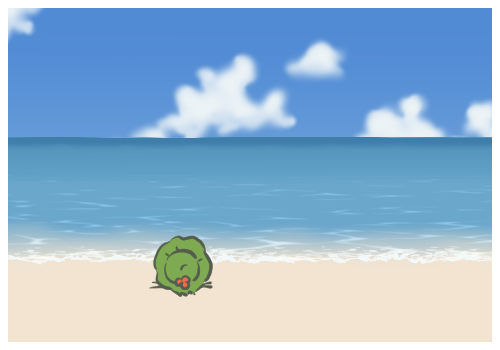 旅行青蛙 旅かえる 蛙儿砸的日常生活 我家的呱崽崽 崽崽留下一个孤独的背影望海……