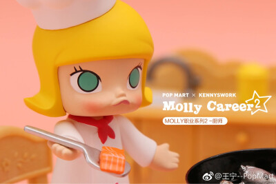 pop mart×kennyswork molly 职业系列2 厨师