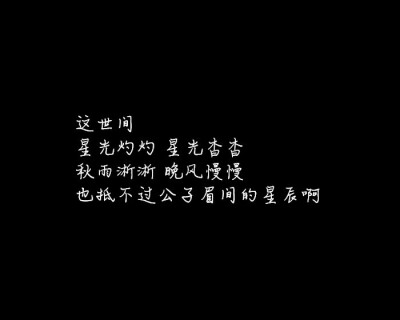 【黑底文字】愿公子前程似锦.-O-