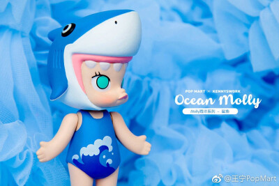 pop mart×kennyswork molly 海洋系列 海豚和鲨鱼