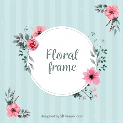 Vintage frame with floral decoration Free Vector