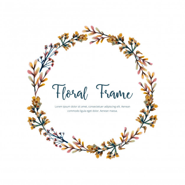 Floral frame background Free Vector