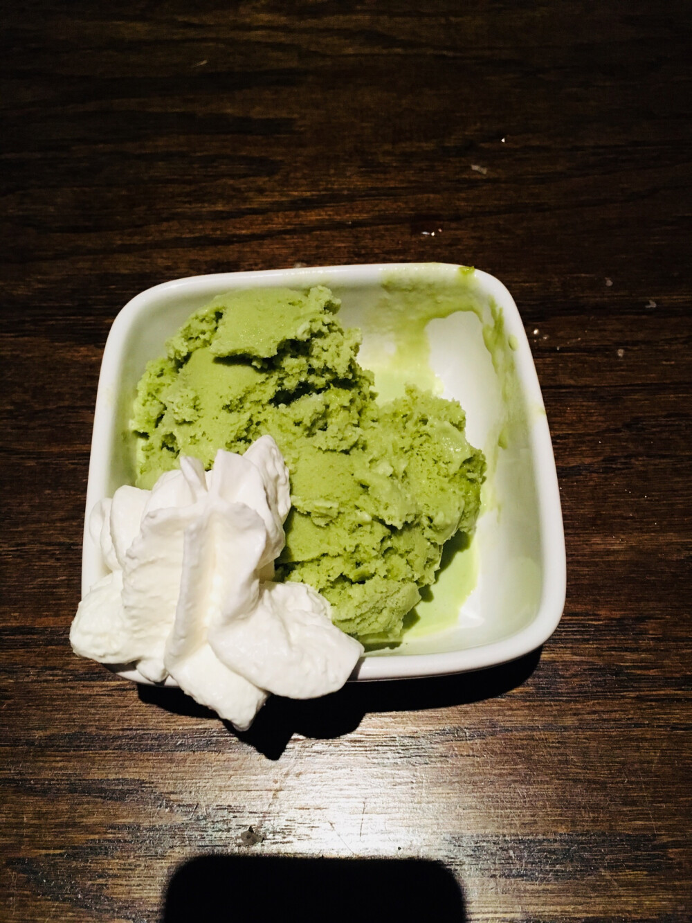 Green ice cream 就是抹茶味的