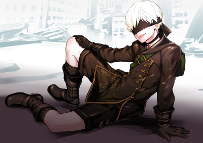 NieR：Automata 尼尔：机械纪元 9S 绘师：いくじなしのフェティシスト（pixiv id=3527226） 本作品pixiv id=67707129