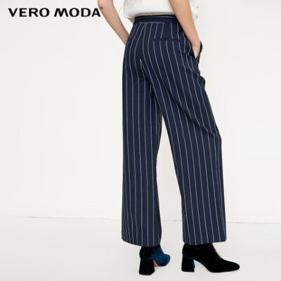 Vero Moda2018春季新款条纹阔腿休闲裤|3181PL505