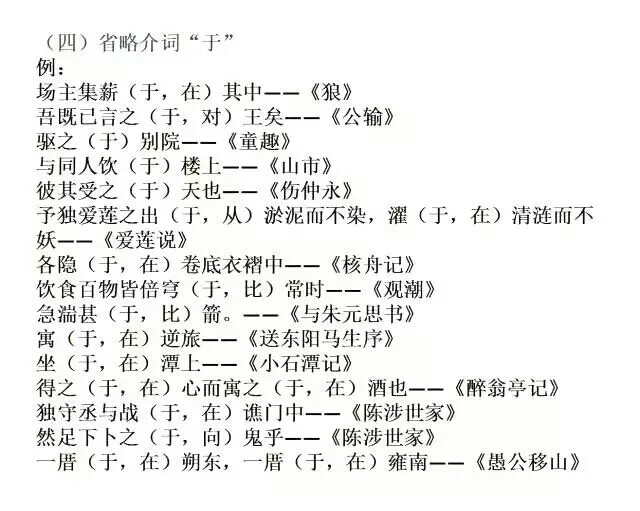 初中文言文五种常见特殊句型详解
