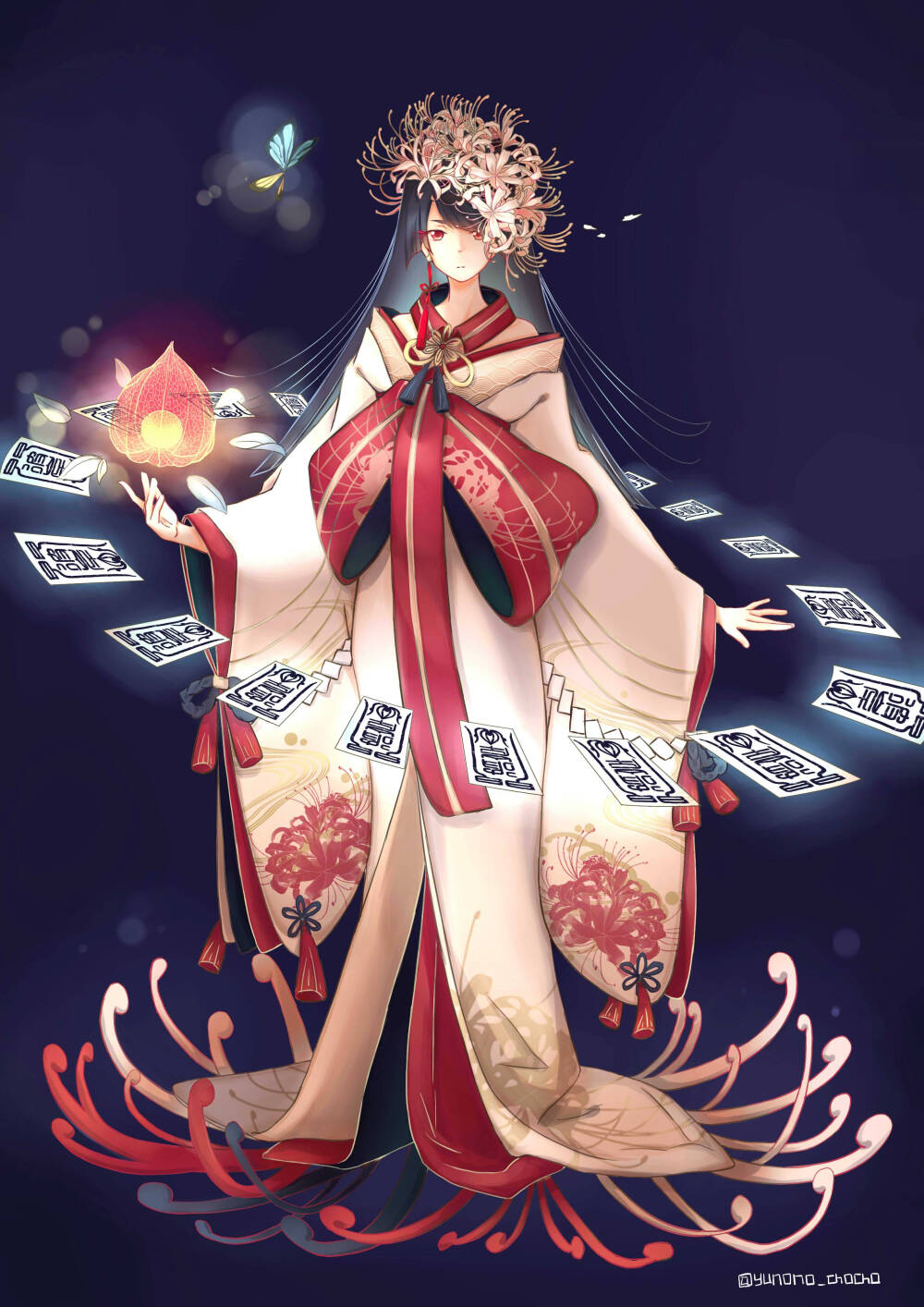 阴阳师 绘图：yunono_chocho；彼岸花·冥烛花嫁