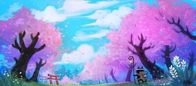 泡面画的喵，风景