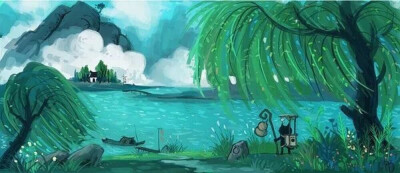 泡面画的喵，风景