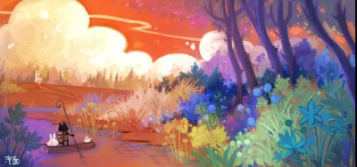 泡面画的喵，风景