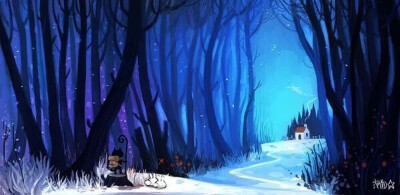 泡面画的喵，风景