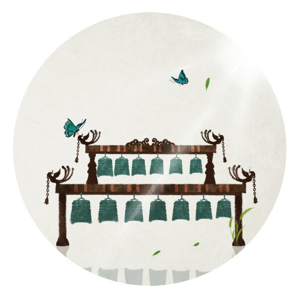 【水墨中国风】
竹间系列——中国传统乐器
作者：石家小鬼