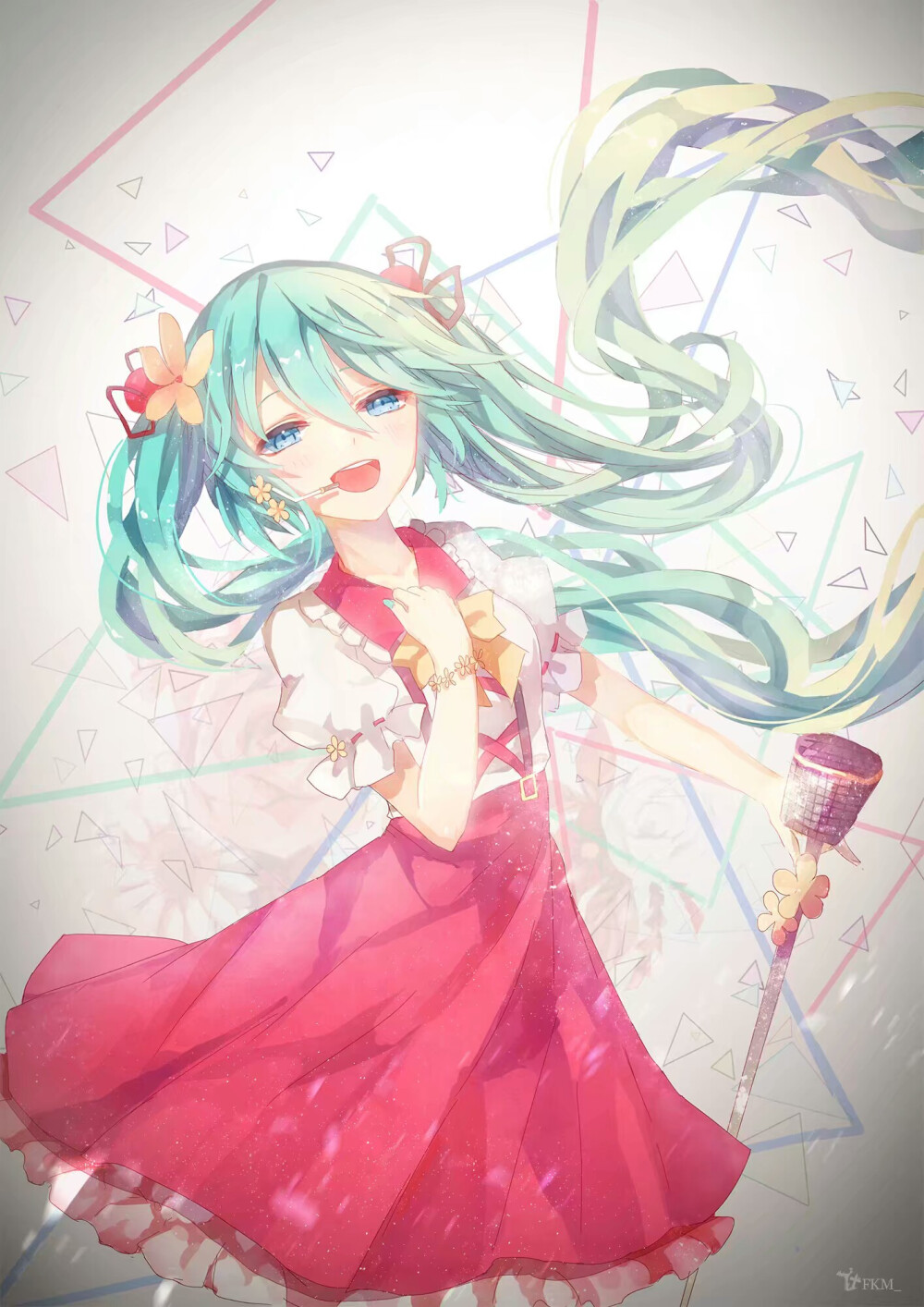 Miku ，美图，壁纸，二次元，电子歌姬。
画师：八里