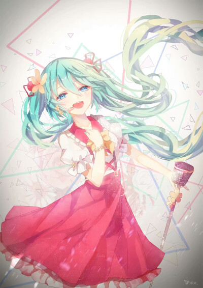 Miku ，美图，壁纸，二次元，电子歌姬。
画师：八里