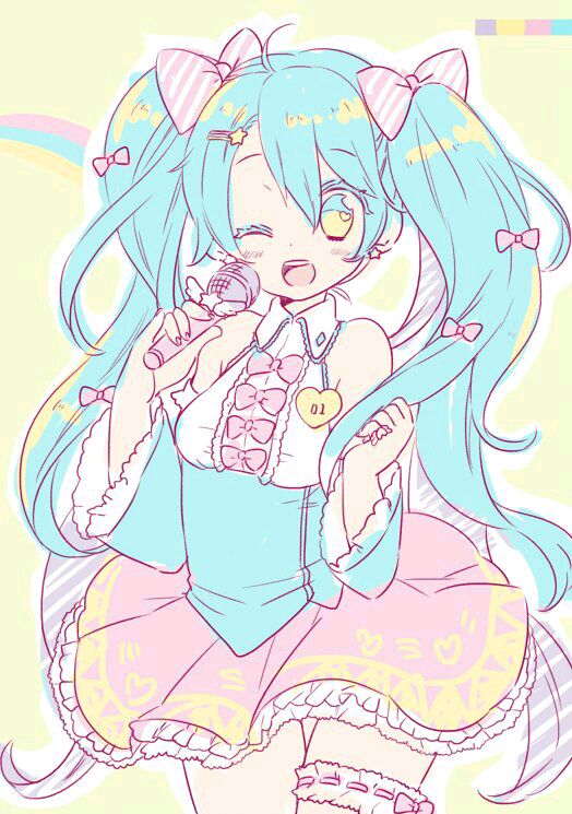 初音未来手绘唯美二次元动漫雪初音公主殿下p站