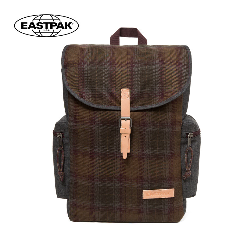 EASTPAK欧美时尚潮流风翻盖式双肩包格子背包大容量旅行背包B