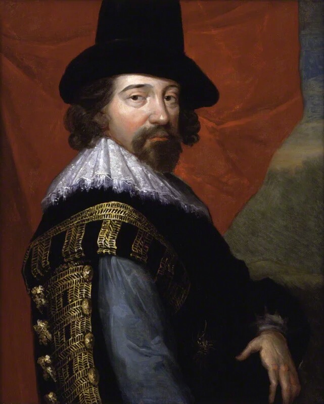 弗朗西斯·培根（Francis Bacon，1561年1月22日-1626年4月9日），第一代圣阿尔本子爵（1st Viscount St Alban），英国文艺复兴时期散文家、哲学家。英国唯物主义哲学家，实验科学的创始人，是近代归纳法的创始人，又是给科学研究程序进行逻辑组织化的先驱。主要著作有《新工具》、《论科学的增进》以及《学术的伟大复兴》等。
培根12岁入剑桥大学，后担任女王特别法律顾问以及朝廷的首席检察官、掌玺大臣等。晚年，受宫廷阴谋逐出宫廷，脱离政治生涯，专心从事学术研究和著述活动，写成了一批在近代文学思想史上具有重大影响的著作，其中最重要的一部是《伟大的复兴新工具论》。另外，他以哲学家的眼光，思考了广泛的人生问题，写出了许多形式短小、风格活泼的随笔小品，集成《培根随笔》。1626年3月底，培根由于身体孱弱，在实验中遭受风寒，支气管炎复发，病情恶化。1626年4月9日清晨病逝。