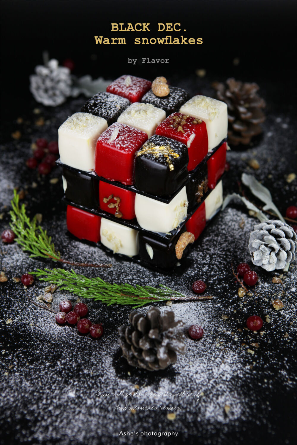 黑色的12月
却有温暖的雪❄️
来自+赋味团队定制蛋糕系列