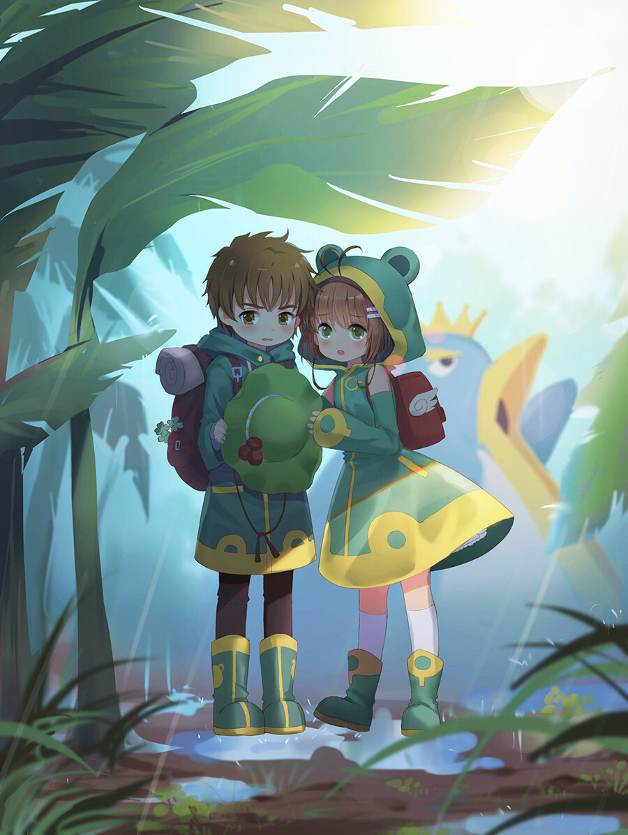 魔卡少女樱 小狼 小樱 绘师：短尾巴 （pixiv id=8809727） 本作品pixiv id=67831358