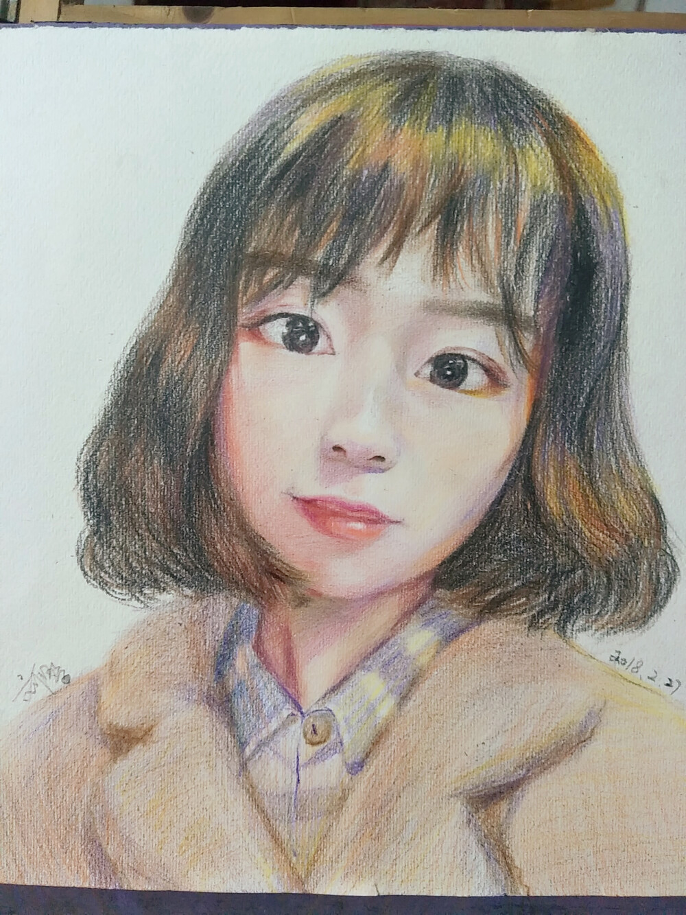 人物写实+彩铅头像
