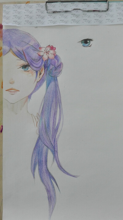 人物写实+彩铅头像
