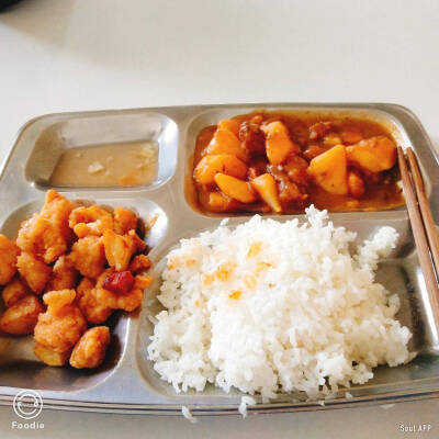 色香味俱全的学校食堂饭菜