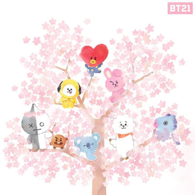 BT21
Van Koya RJ Shooky Mang Chimmy TATA Cooky