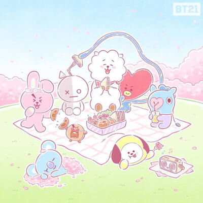 BT21
Van Koya RJ Shooky Mang Chimmy TATA Cooky