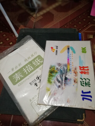 买了十年的素描纸和水彩纸，还有高中时候买的杂志，青春啊