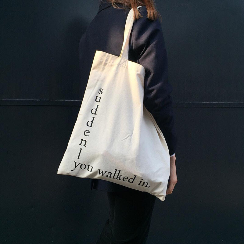 韩国简约字母原创小清新帆布袋女包文艺环保购物袋单肩学生帆布包