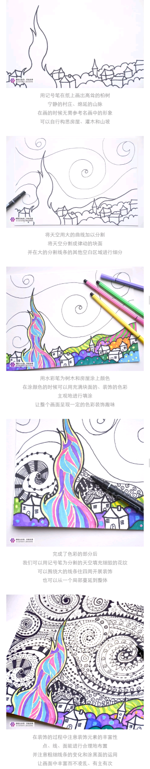 大师的画~模仿线描创意
