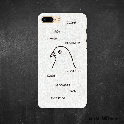 SkinAT iPhone 7 Plus手机壳创意可爱表情鸽苹果手机保护壳防摔套