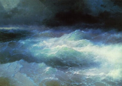 难以置信的海浪油画，令人窒息。丨来自俄罗斯画家Ivan Konstantinovich Aivazovsky。(转) ​ ​​​​