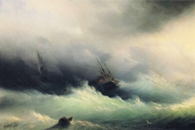 难以置信的海浪油画，令人窒息。丨来自俄罗斯画家Ivan Konstantinovich Aivazovsky。(转) ​ ​​​​