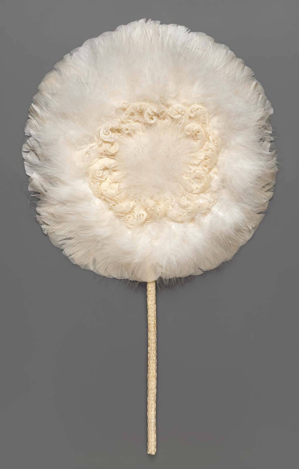 十九世纪，中国出口欧洲的羽毛手扇，先收藏于MFA Boston博物馆 ​​​