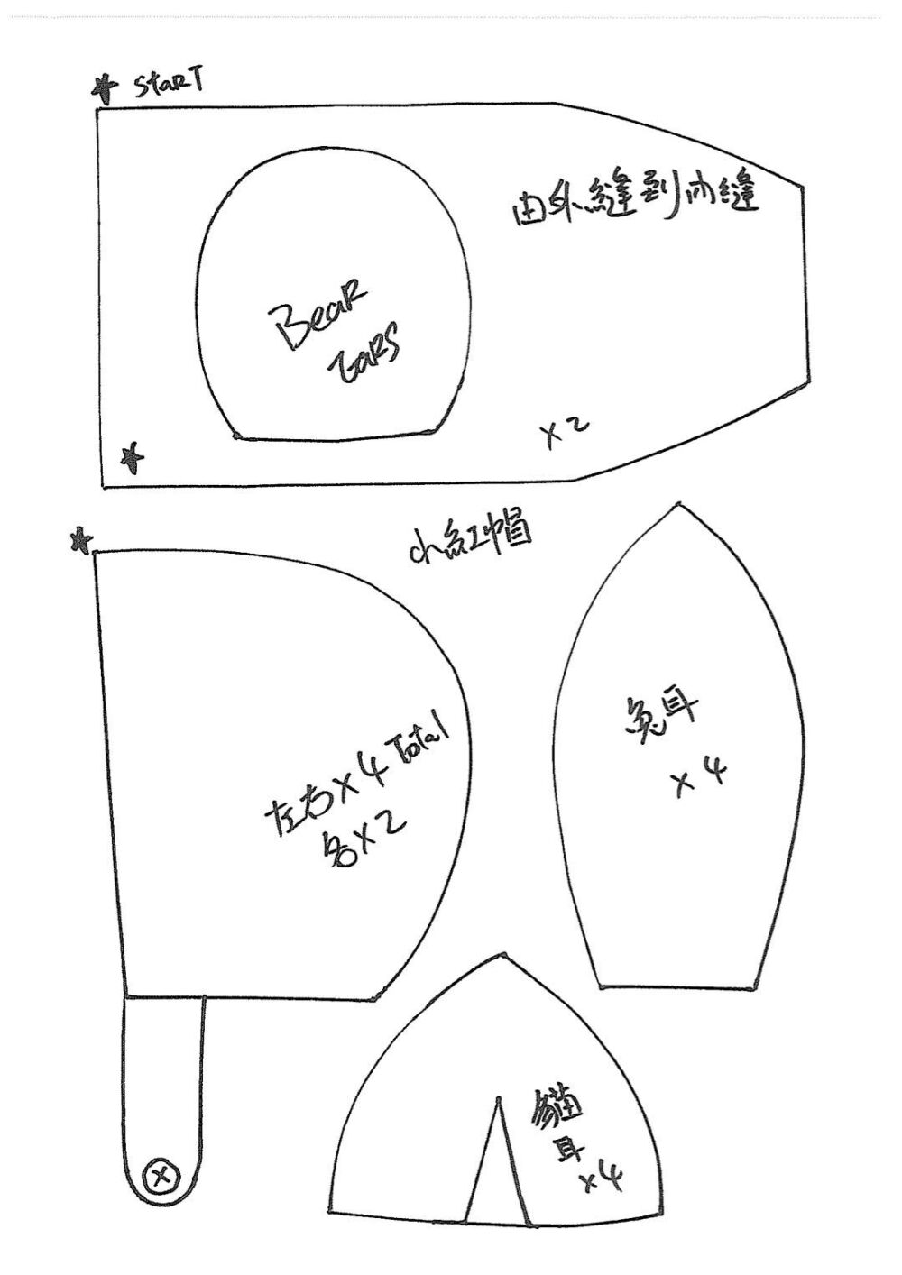 娃衣制作图纸