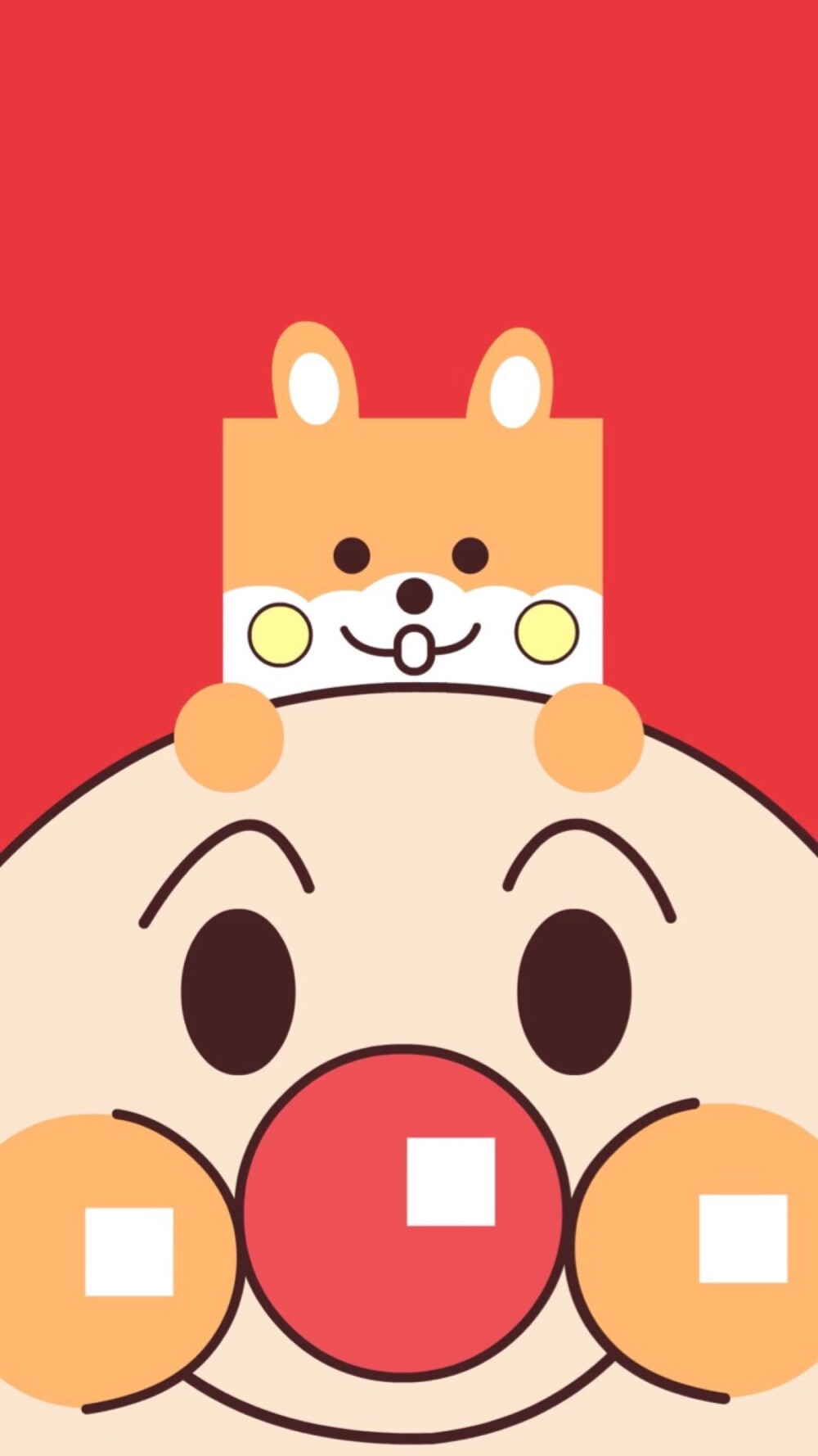 可爱 简单 插画 萌物 大脸 萌#手机壁纸"(◕‿◕✿