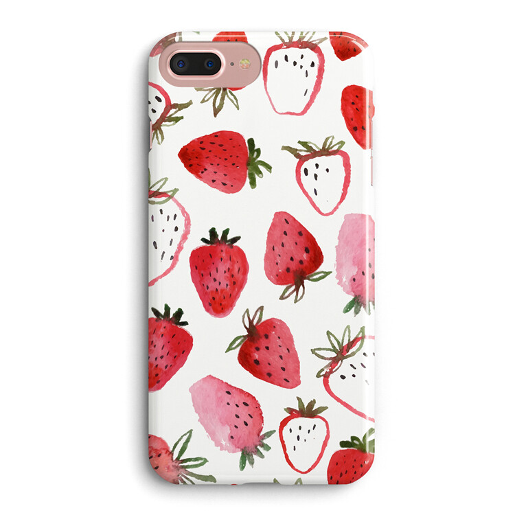 水果草莓蛋糕士多啤梨iPhone87plus6S磨砂透明苹果手机保护壳套