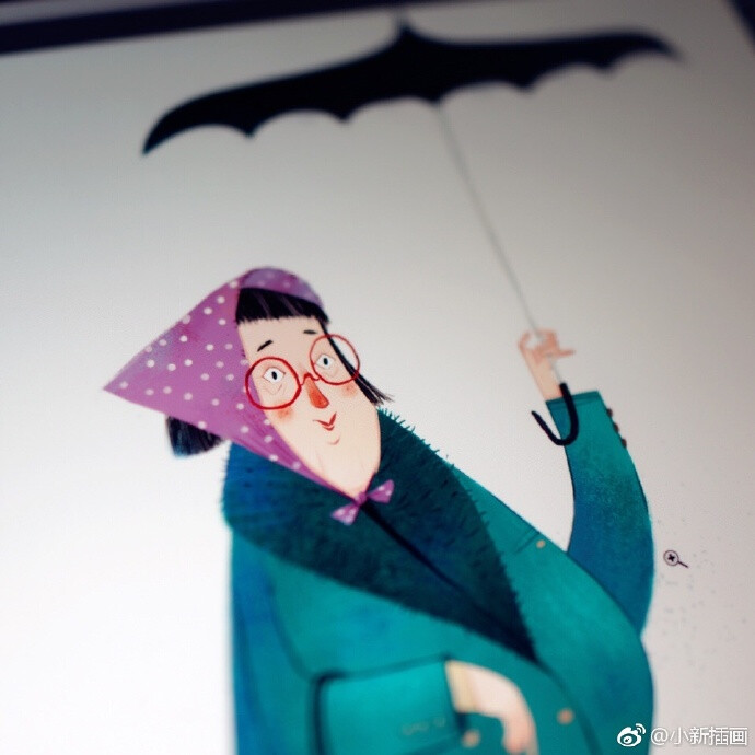 课堂示范。毫无意外的又严重拖堂了，不过兔儿们开心，学到东西就好！造型是临摹的大师线稿，自行配色。#小新儿童插画# ​​​​